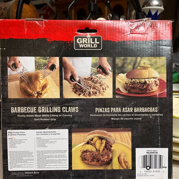 GRILL WORLD BBQ Grilling Claws. BNWT .box has a little bit damaged - Picture 2 of 3